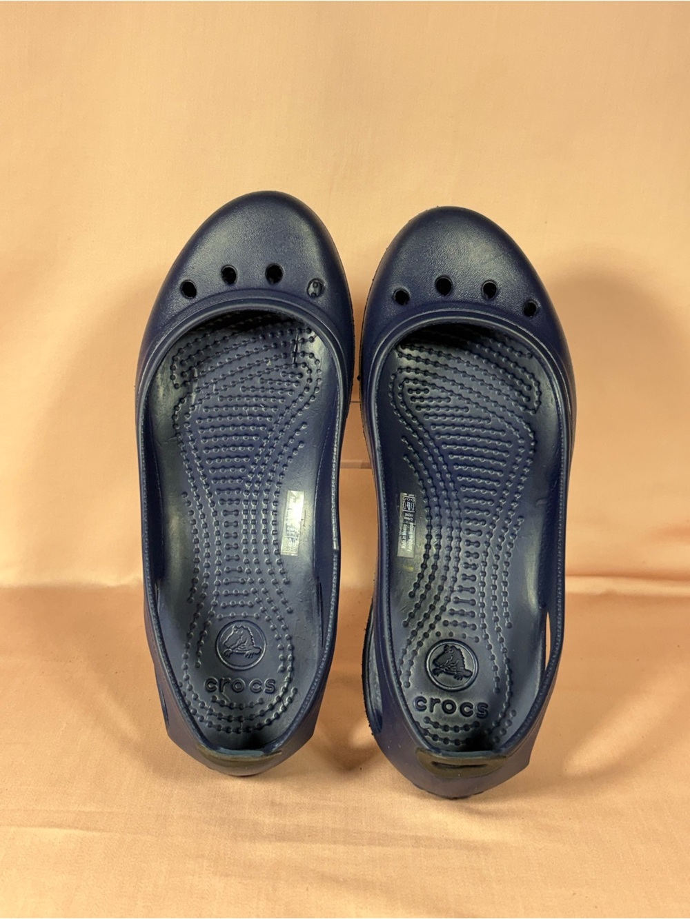 Crocs Women's Navy Blue Kadee Slip-On Ballet Flats Size W's 5 - Picture 5 of 11